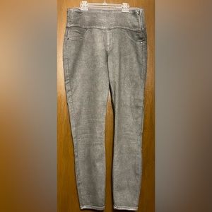 Spanx Solace Wax - Gray Denim Leggings Size Large